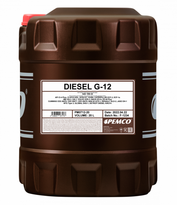 Pemco Diesel G-12 SHPD 10W-30 raskaankaluston moottoriöljy - Image 3